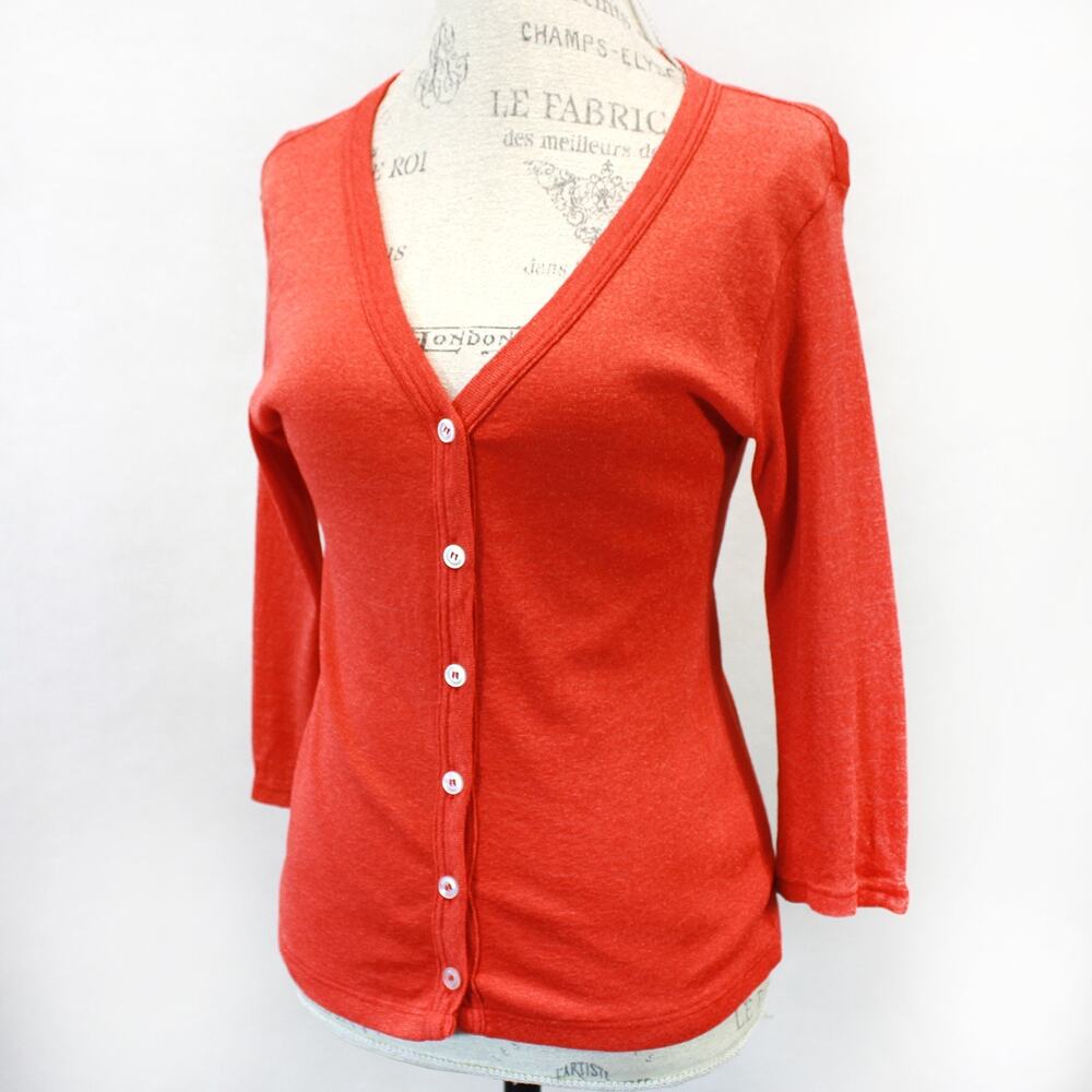 Michael Stars Y2K Knit blouse top Cardigan Button One 3/4 Sleeves One Size O/S